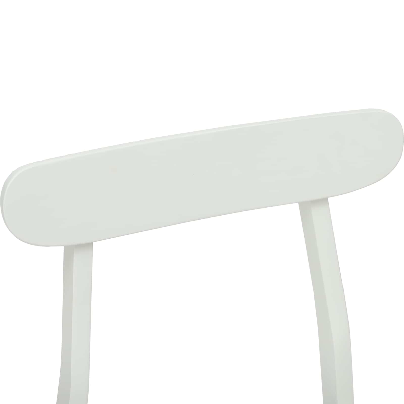 Spisestuestol 2 Pcs Hvit 43 X 44,5 X 77 Cm Solid Gummitre