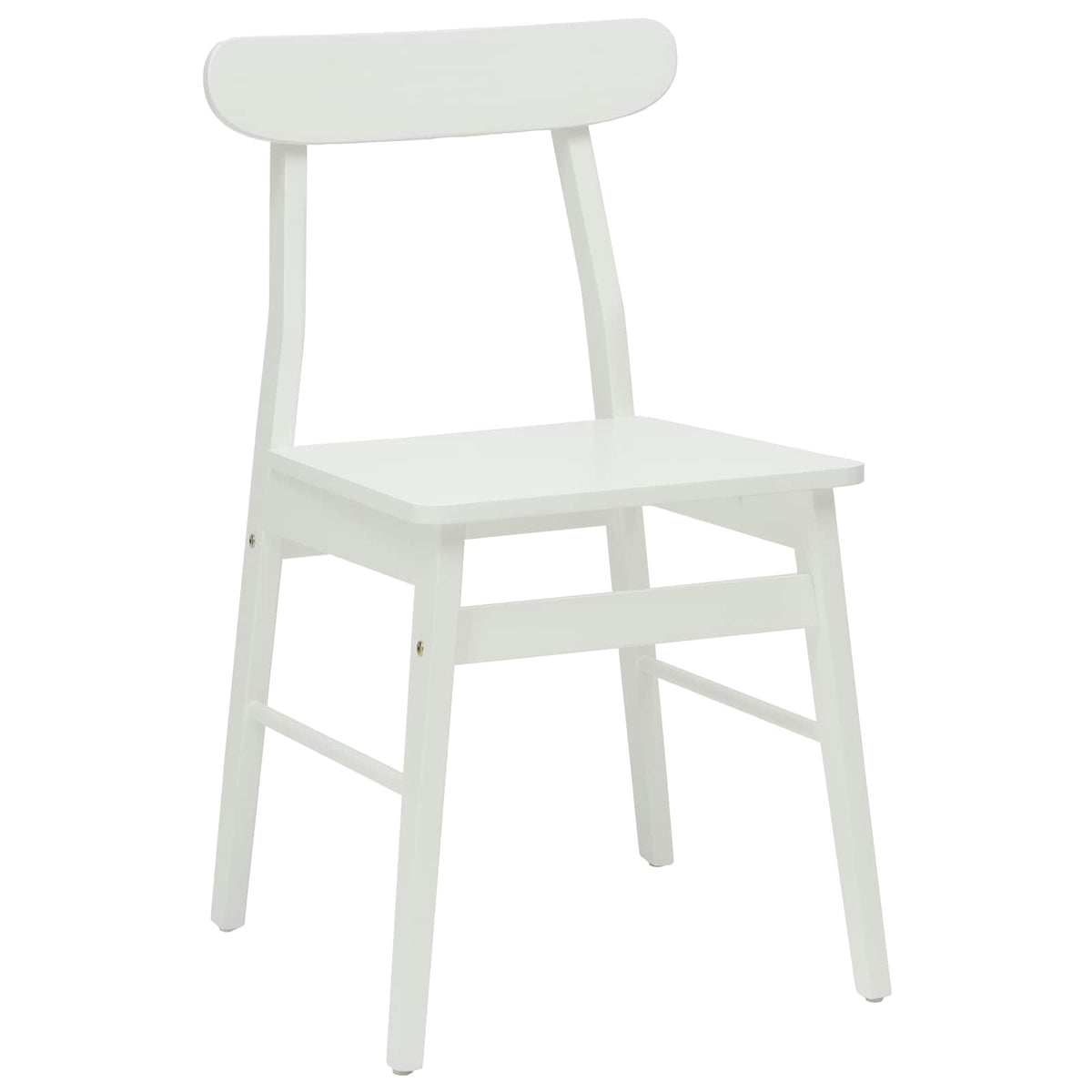 Spisestuestol 2 Pcs Hvit 43 X 44,5 X 77 Cm Solid Gummitre