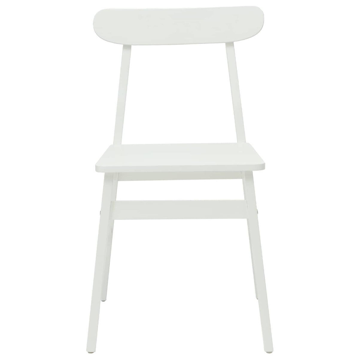 Spisestuestol 2 Pcs Hvit 43 X 44,5 X 77 Cm Solid Gummitre