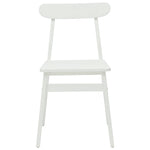 Spisestuestol 2 Pcs Hvit 43 X 44,5 X 77 Cm Solid Gummitre