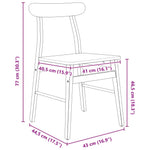 Spisestuestol 2 Pcs Hvit 43 X 44,5 X 77 Cm Solid Gummitre