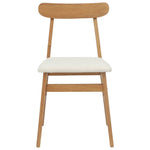 Spisestuestol 2 Pcs Naturlig Og Lys Solid Gummitre