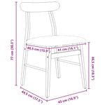 Spisestuestol 2 Pcs Naturlig Og Lys Solid Gummitre
