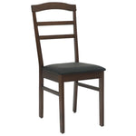 Spisestuestol 2 Pcs Lys Brun Og Svart Solid Gummitre