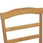 Spisestuestol 2 Pcs Naturlig Og Lys Solid Gummitre