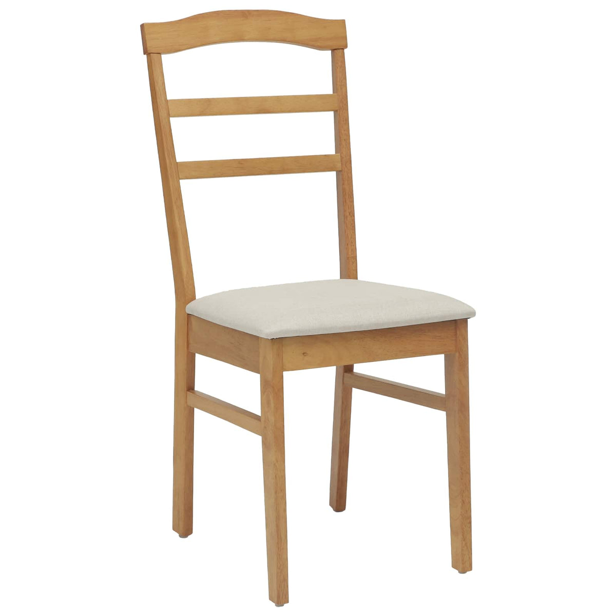 Spisestuestol 2 Pcs Naturlig Og Lys Solid Gummitre