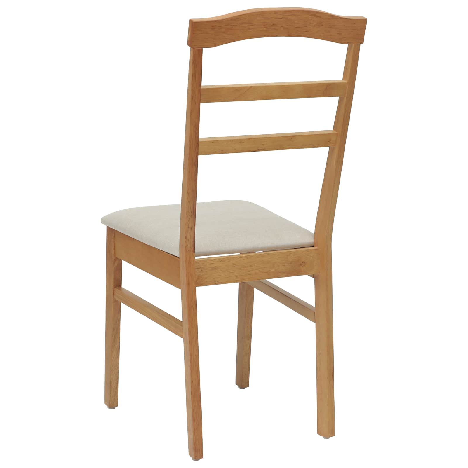Spisestuestol 2 Pcs Naturlig Og Lys Solid Gummitre