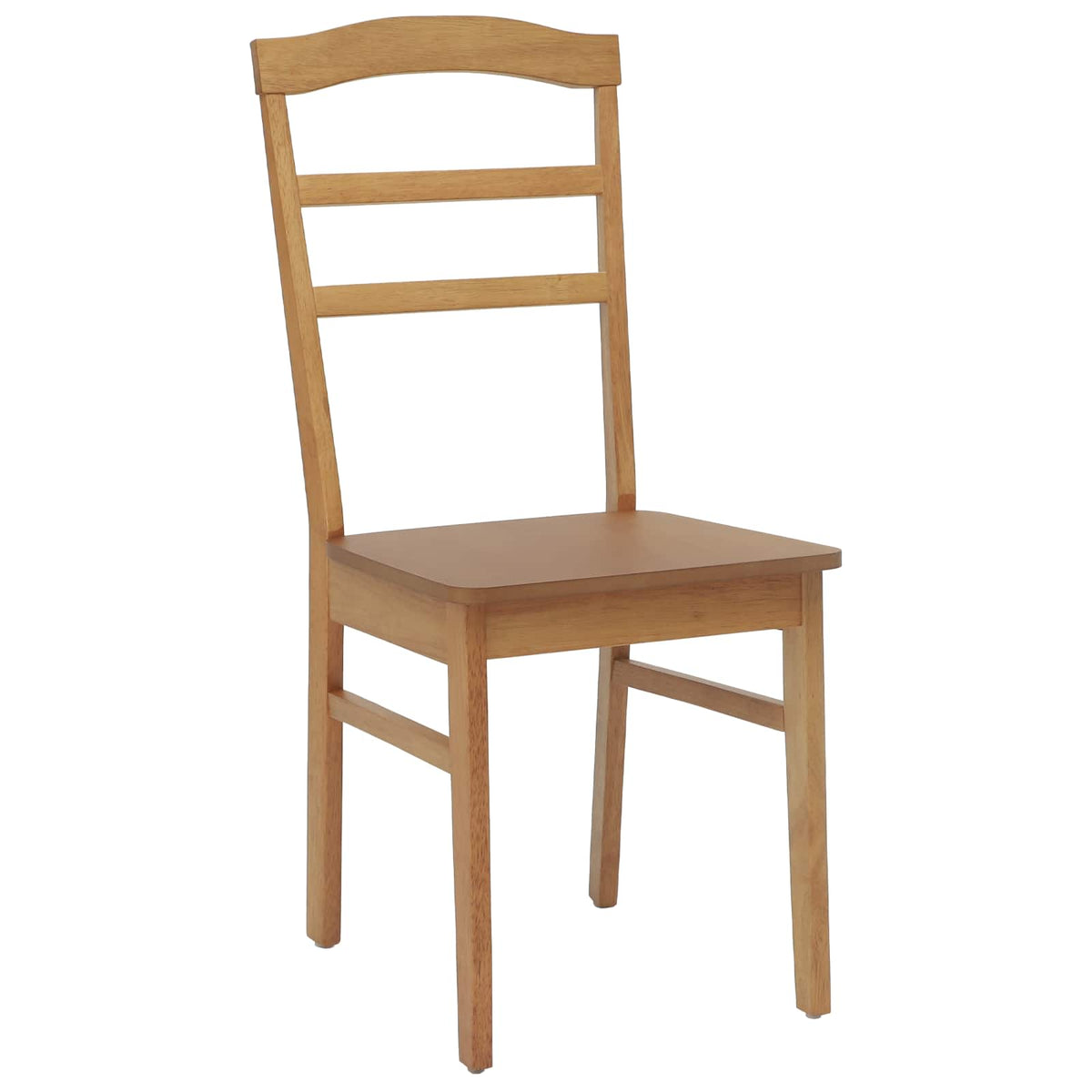 Spisestuestol 2 Pcs Naturlig Solid Gummitre