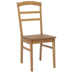 Spisestuestol 2 Pcs Naturlig Solid Gummitre