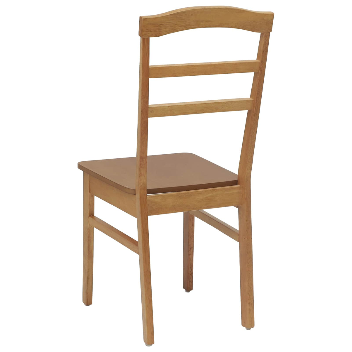 Spisestuestol 2 Pcs Naturlig Solid Gummitre