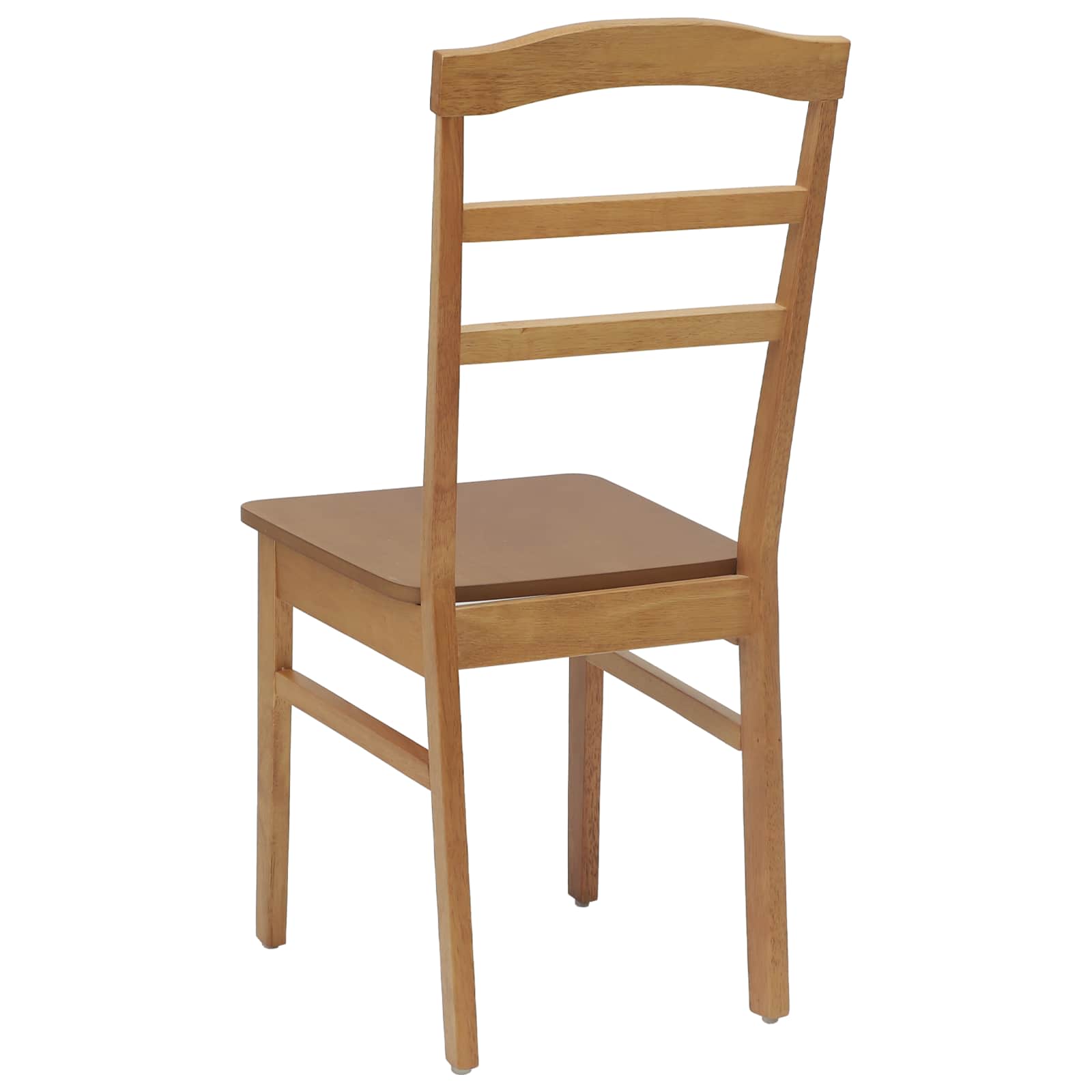 Spisestuestol 2 Pcs Naturlig Solid Gummitre