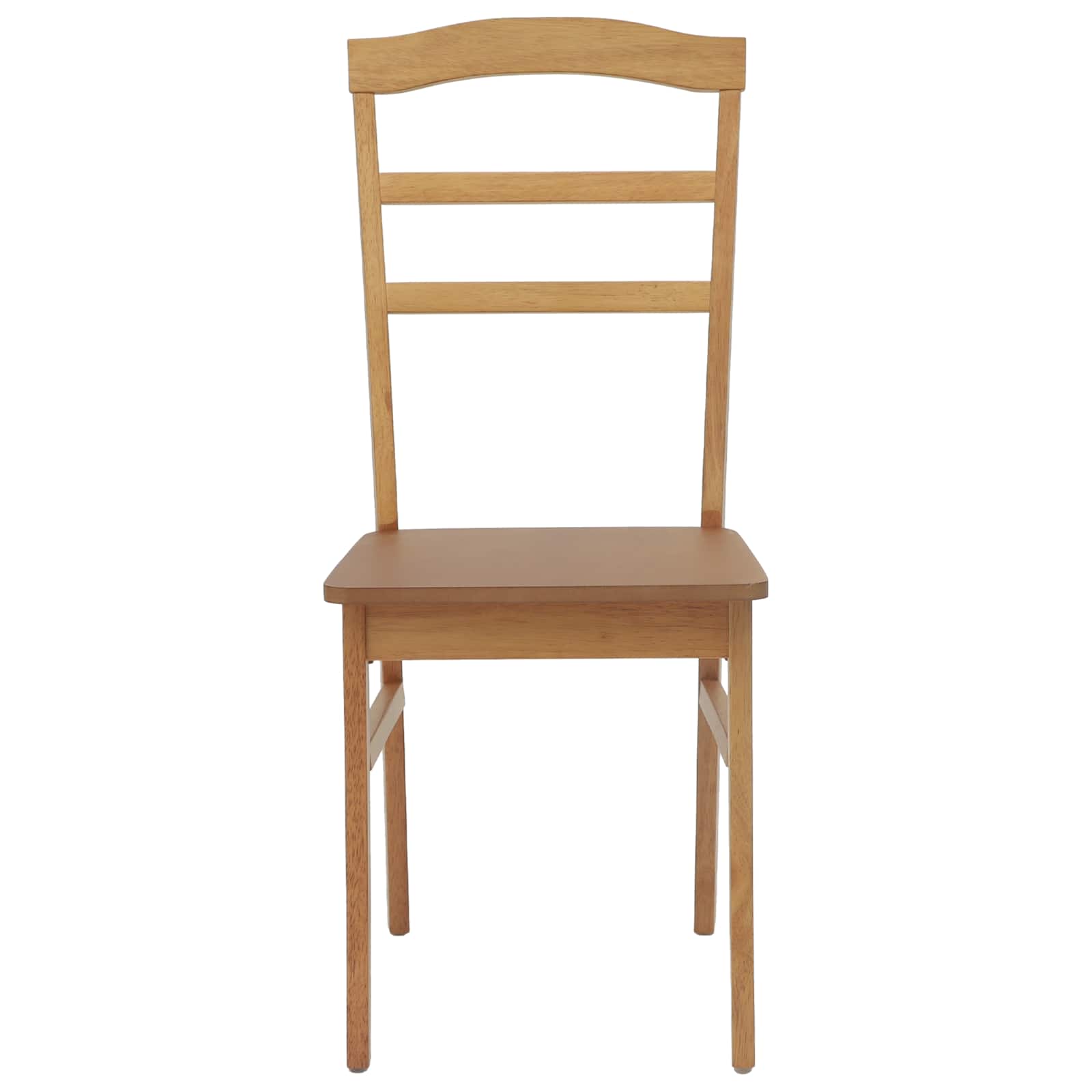 Spisestuestol 2 Pcs Naturlig Solid Gummitre