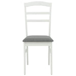 Spisestuestol 2 Pcs Hvit Og Grå Solid Gummitre