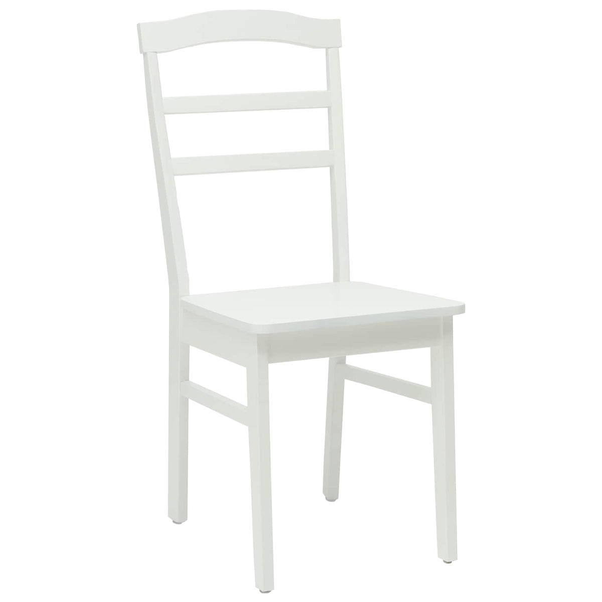 Spisestuestol 2 Pcs Hvit Solid Gummitre