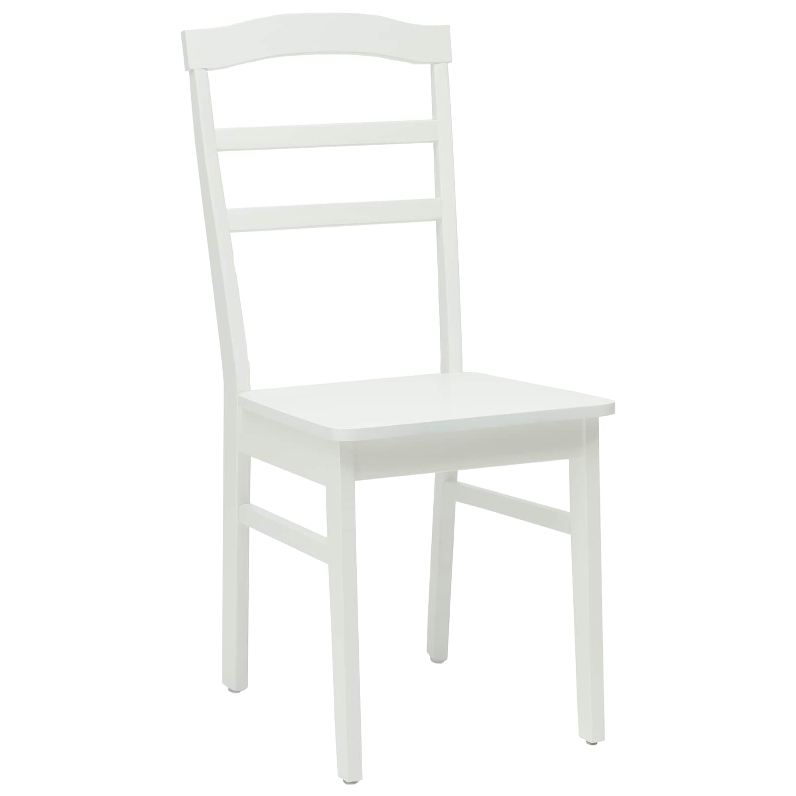 Spisestuestol 2 Pcs Hvit Solid Gummitre
