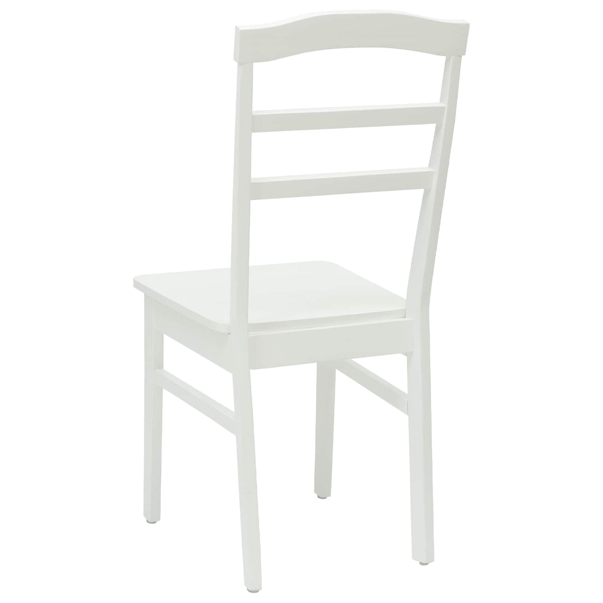 Spisestuestol 2 Pcs Hvit Solid Gummitre