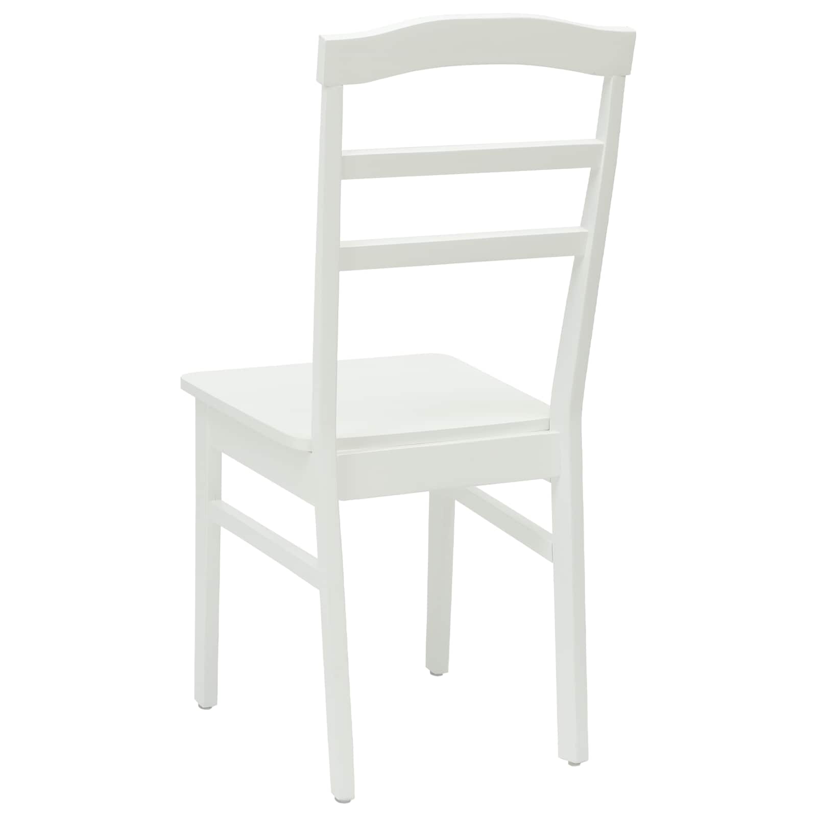 Spisestuestol 2 Pcs Hvit Solid Gummitre