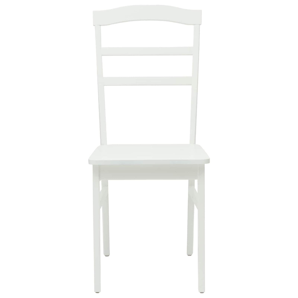 Spisestuestol 2 Pcs Hvit Solid Gummitre