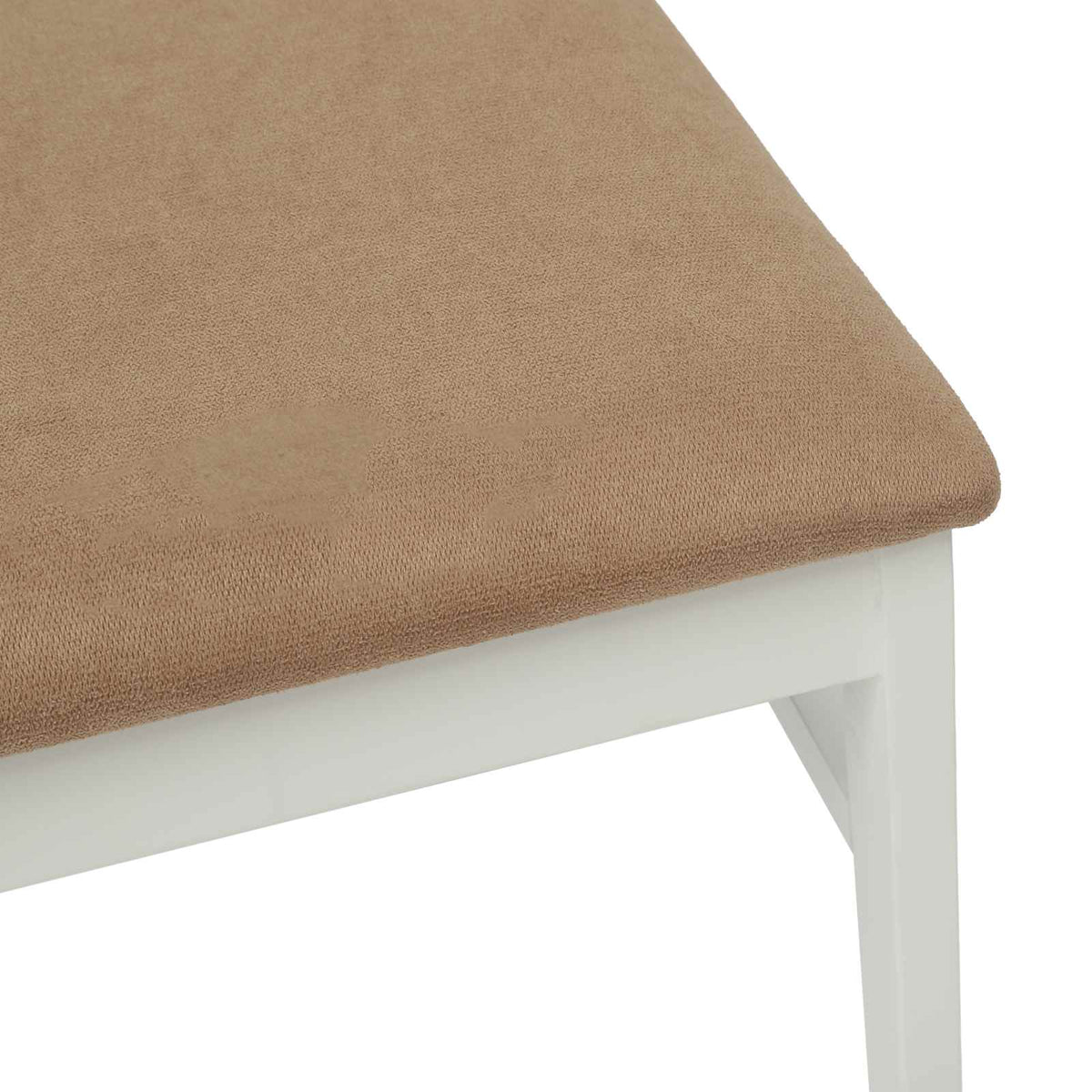 Spisestuestol 2 Pcs Hvit Og Brun Solid Gummitre