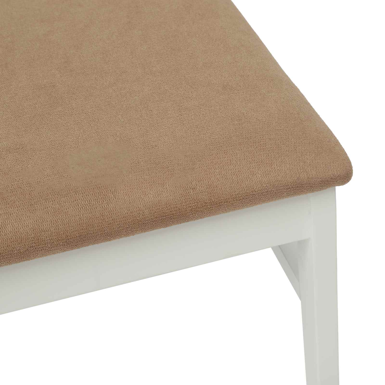 Spisestuestol 2 Pcs Hvit Og Brun Solid Gummitre