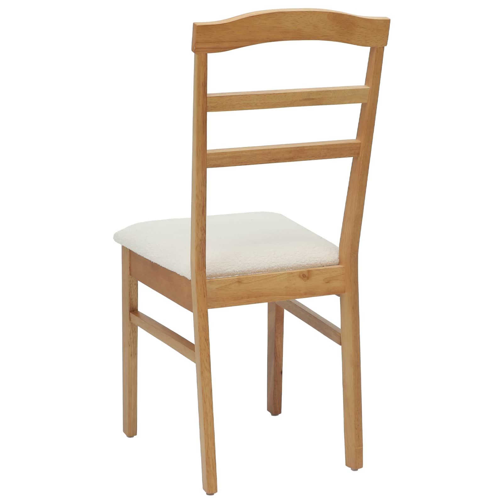 Spisestuestol 2 Pcs Naturlig Og Lys Solid Gummitre