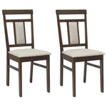 Spisestuestol 2 Pcs Lys Brun Og Lys Solid Gummitre