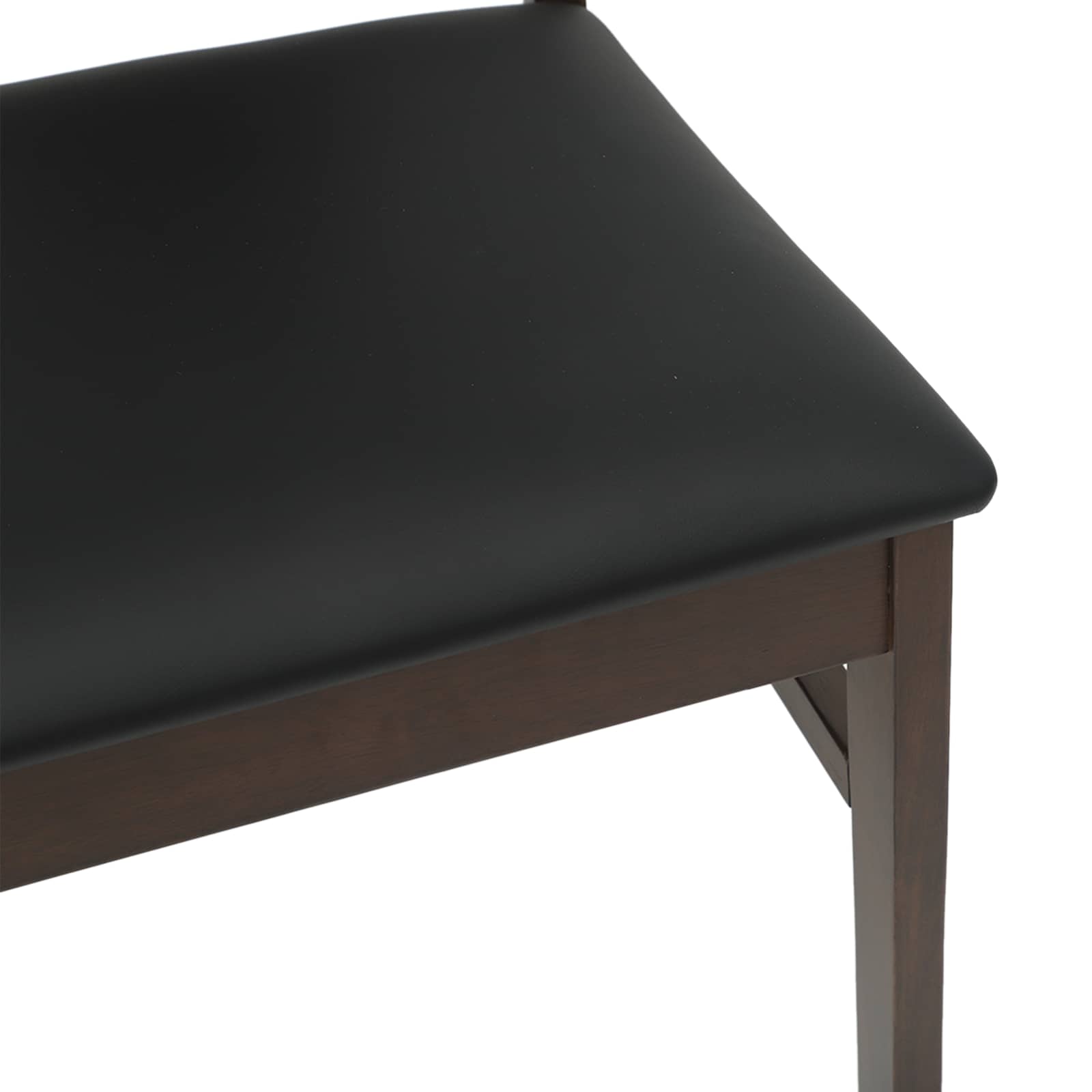 Spisestuestol 2 Pcs Lys Brun Og Svart Solid Gummitre