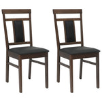 Spisestuestol 2 Pcs Lys Brun Og Svart Solid Gummitre