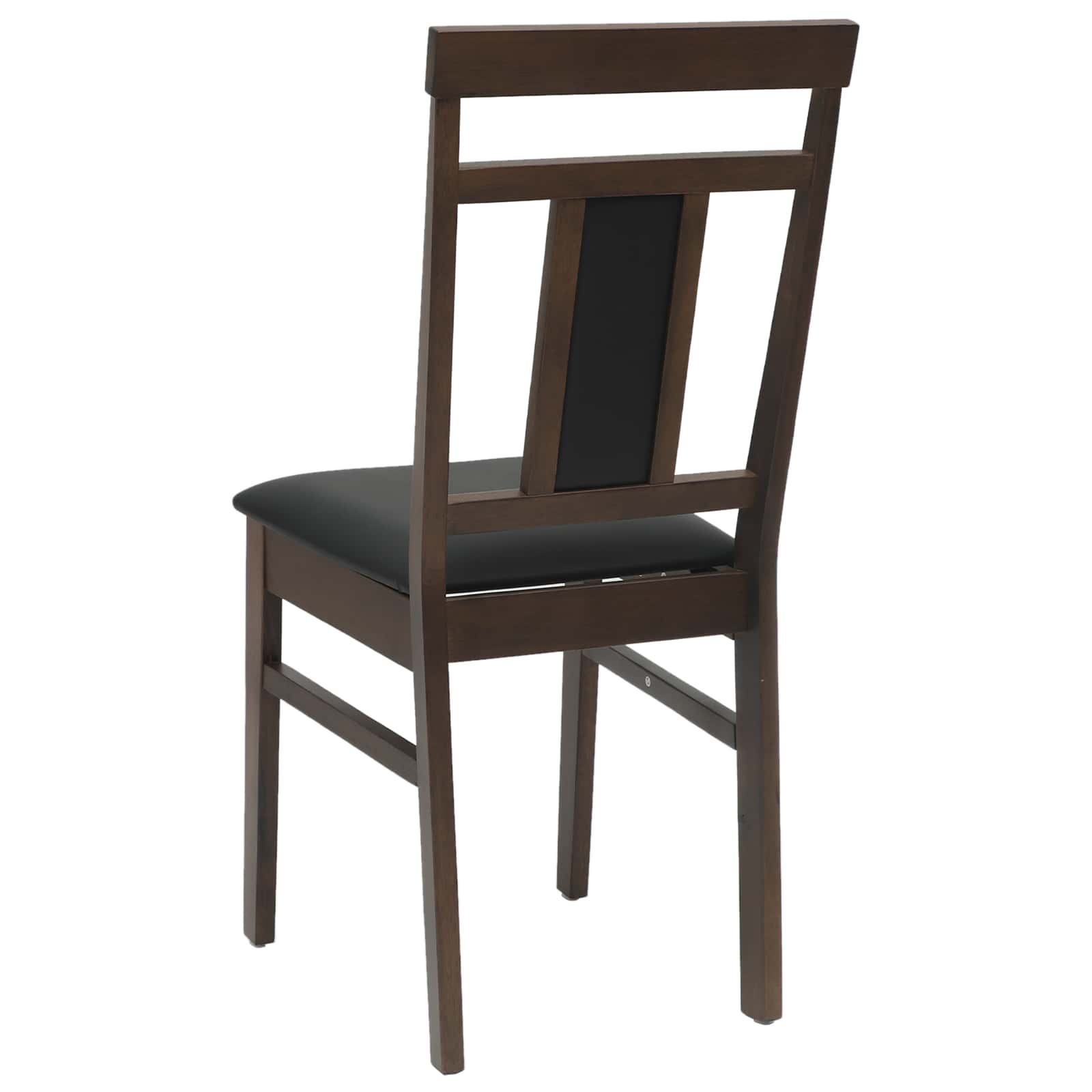 Spisestuestol 2 Pcs Lys Brun Og Svart Solid Gummitre