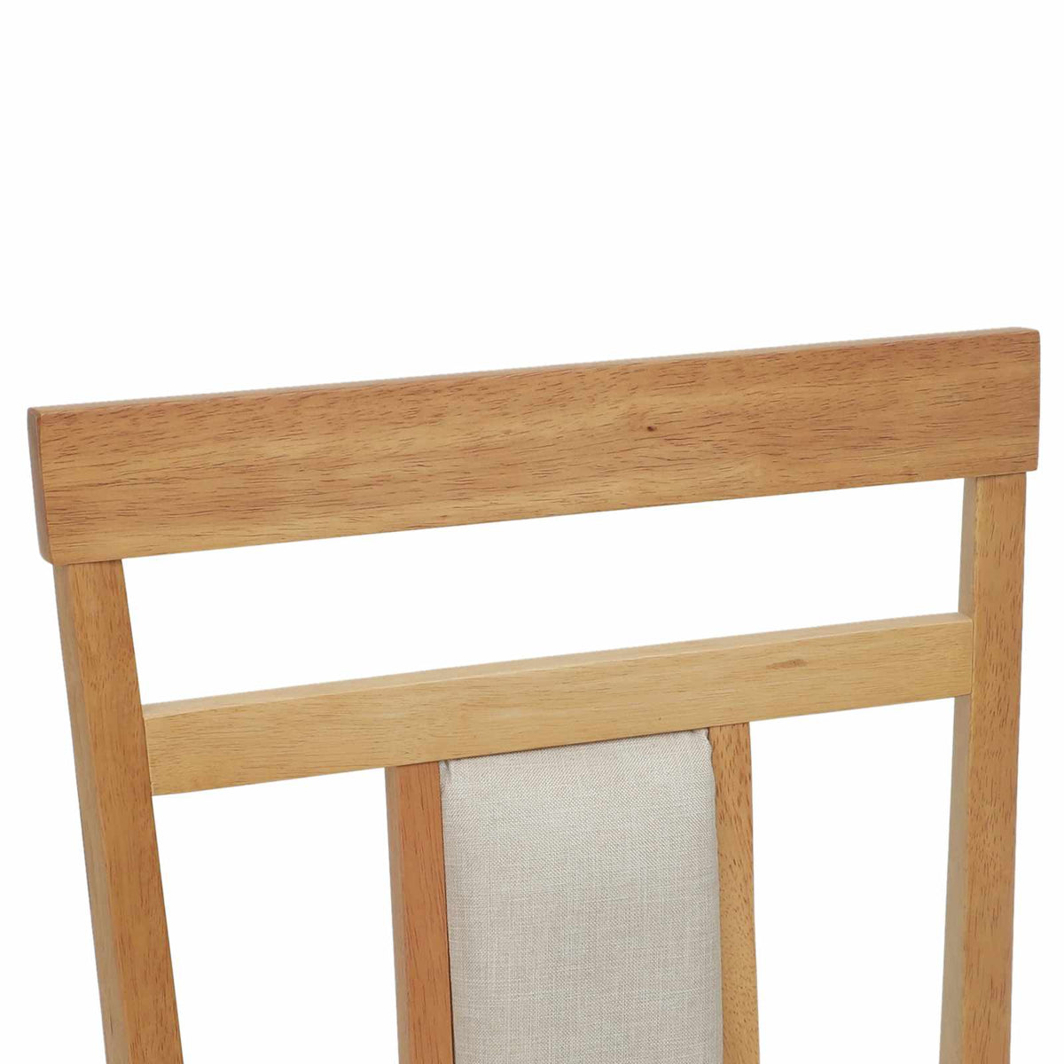 Spisestuestol 2 Pcs Naturlig Og Lys Solid Gummitre