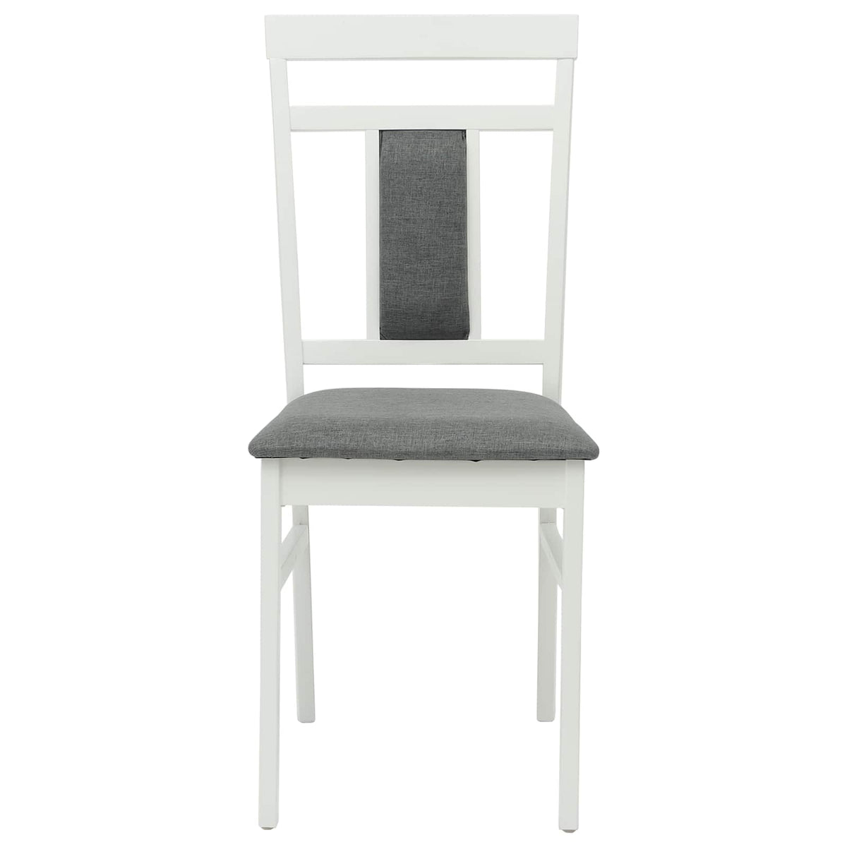 Spisestuestol 2 Pcs Hvit Og Grå Solid Gummitre