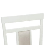 Spisestuestol 2 Pcs Hvit Og Naturlig Solid Gummitre
