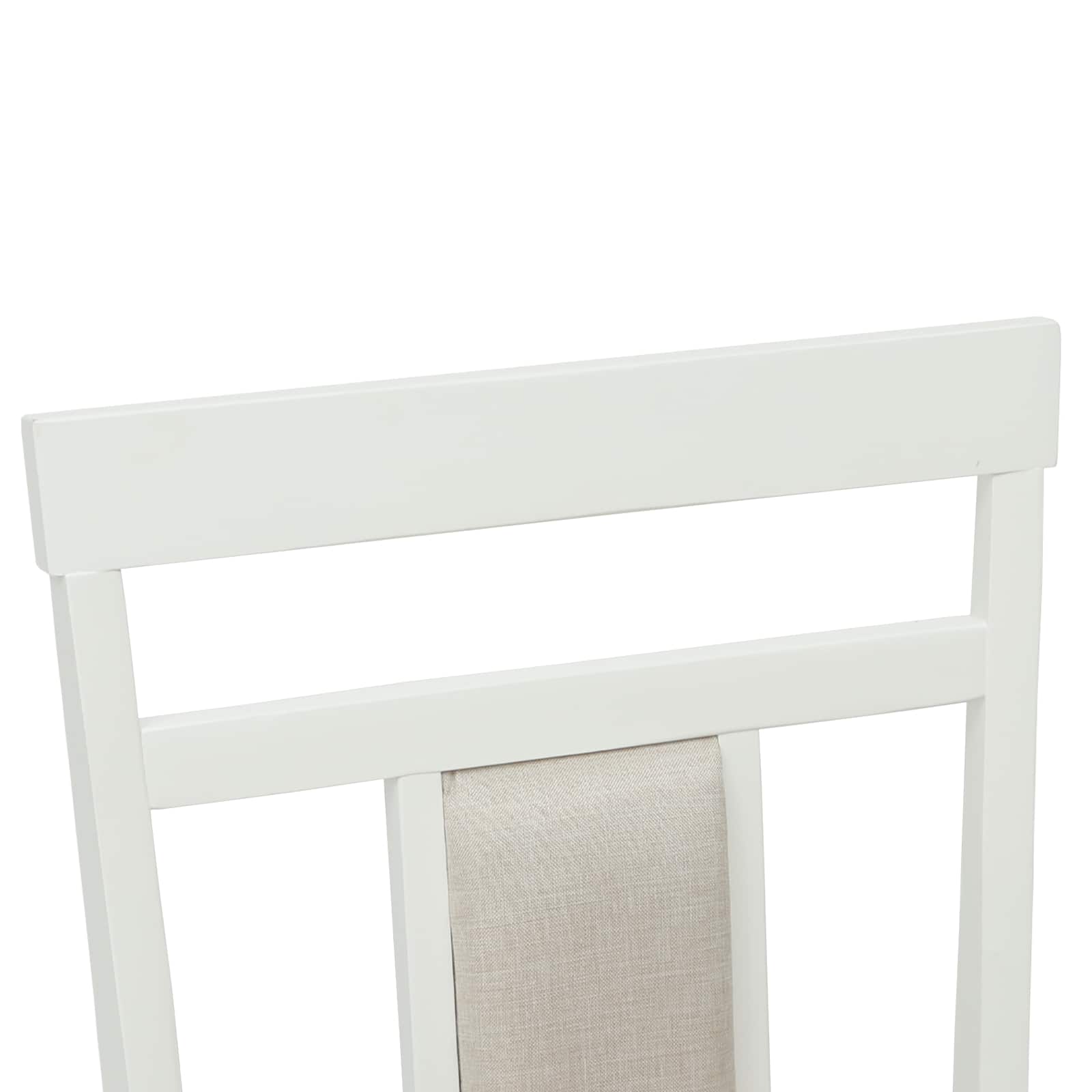 Spisestuestol 2 Pcs Hvit Og Naturlig Solid Gummitre