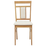 Spisestuestol 2 Pcs Naturlig Og Lys Solid Gummitre
