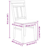 Spisestuestol 2 Pcs Naturlig Og Lys Solid Gummitre