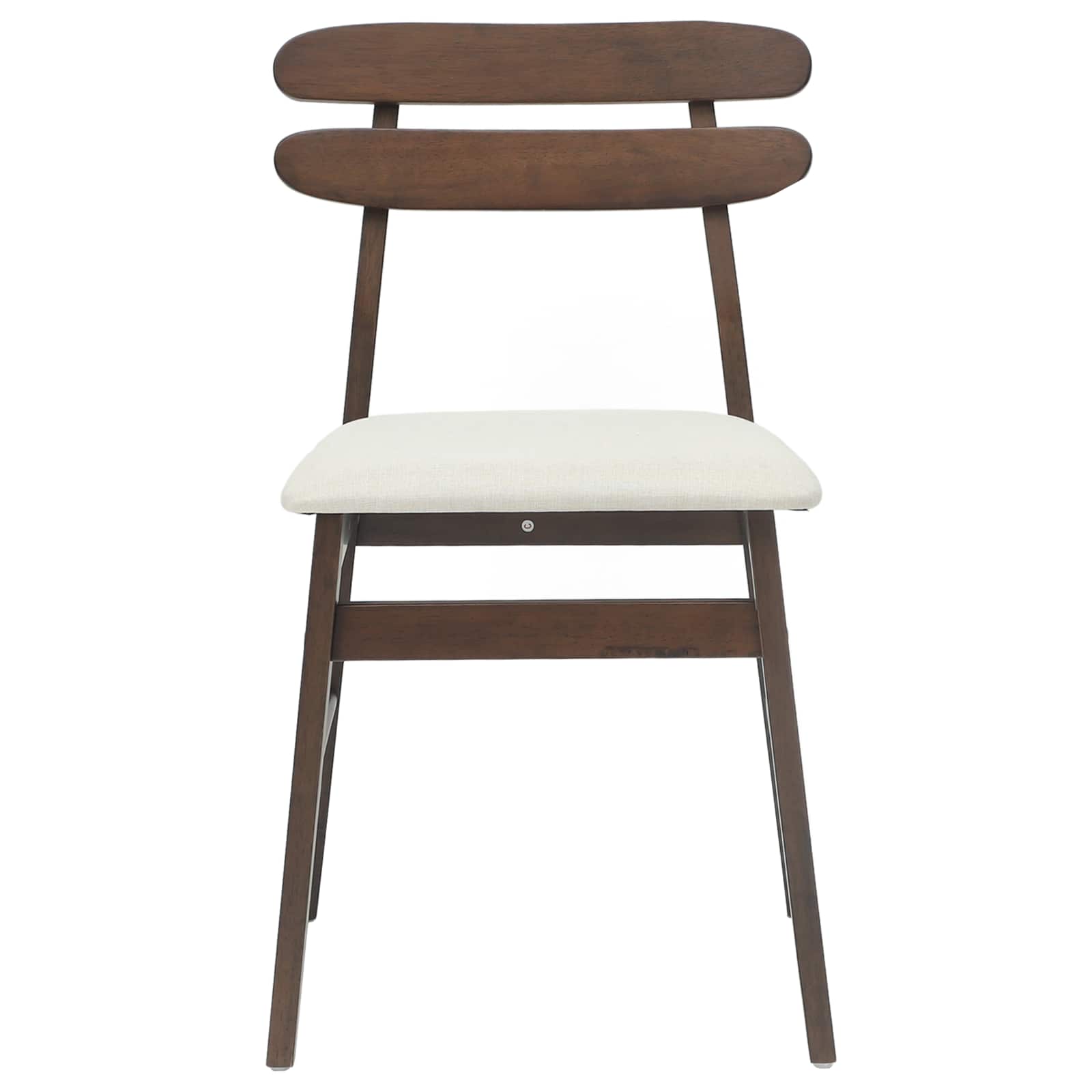 Spisestuestol 2 Pcs Lys Brun Og Lys Solid Gummitre