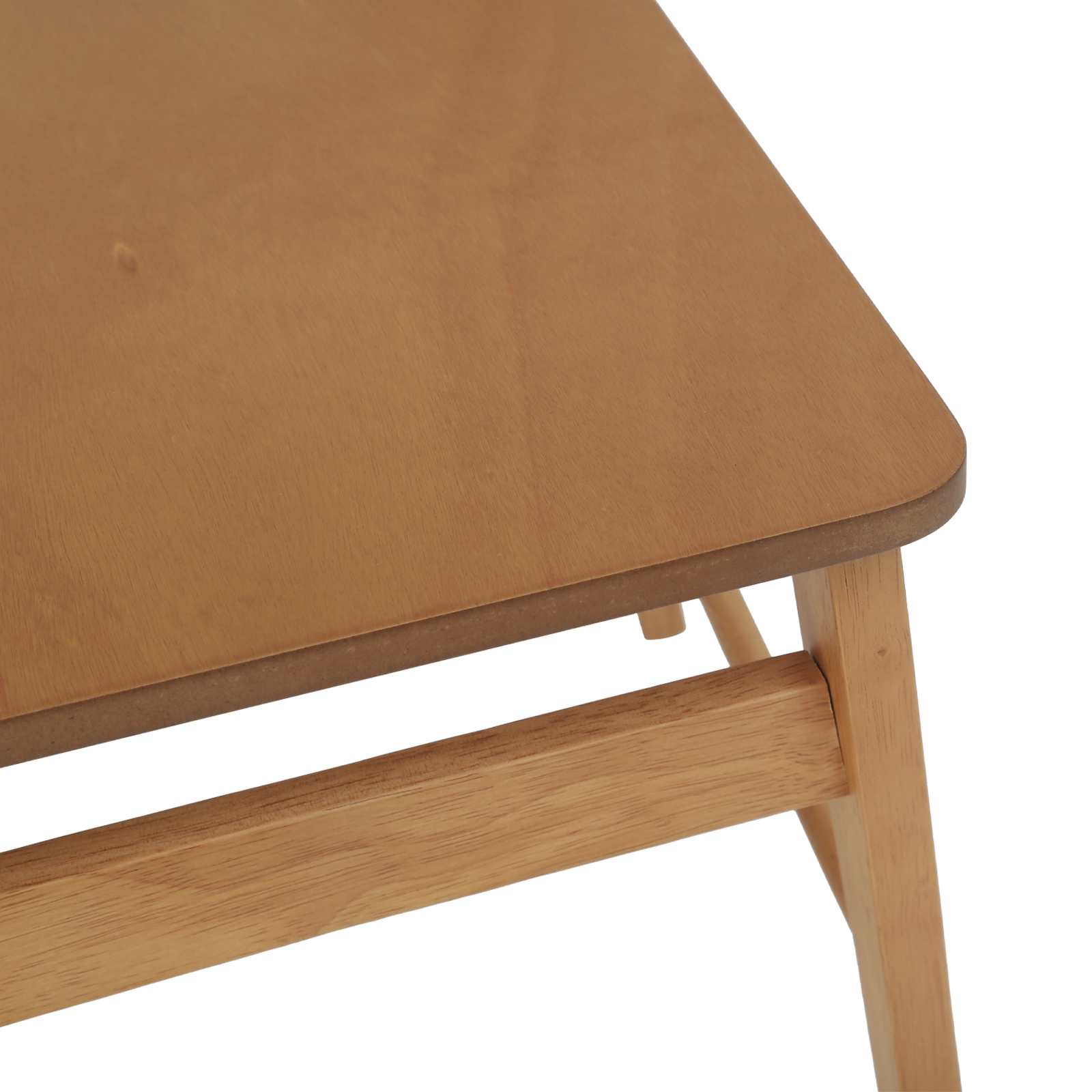 Spisestuestol 2 Pcs Naturlig Solid Gummitre