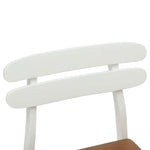 Spisestuestol 2 Pcs Hvit Og Naturlig Solid Gummitre