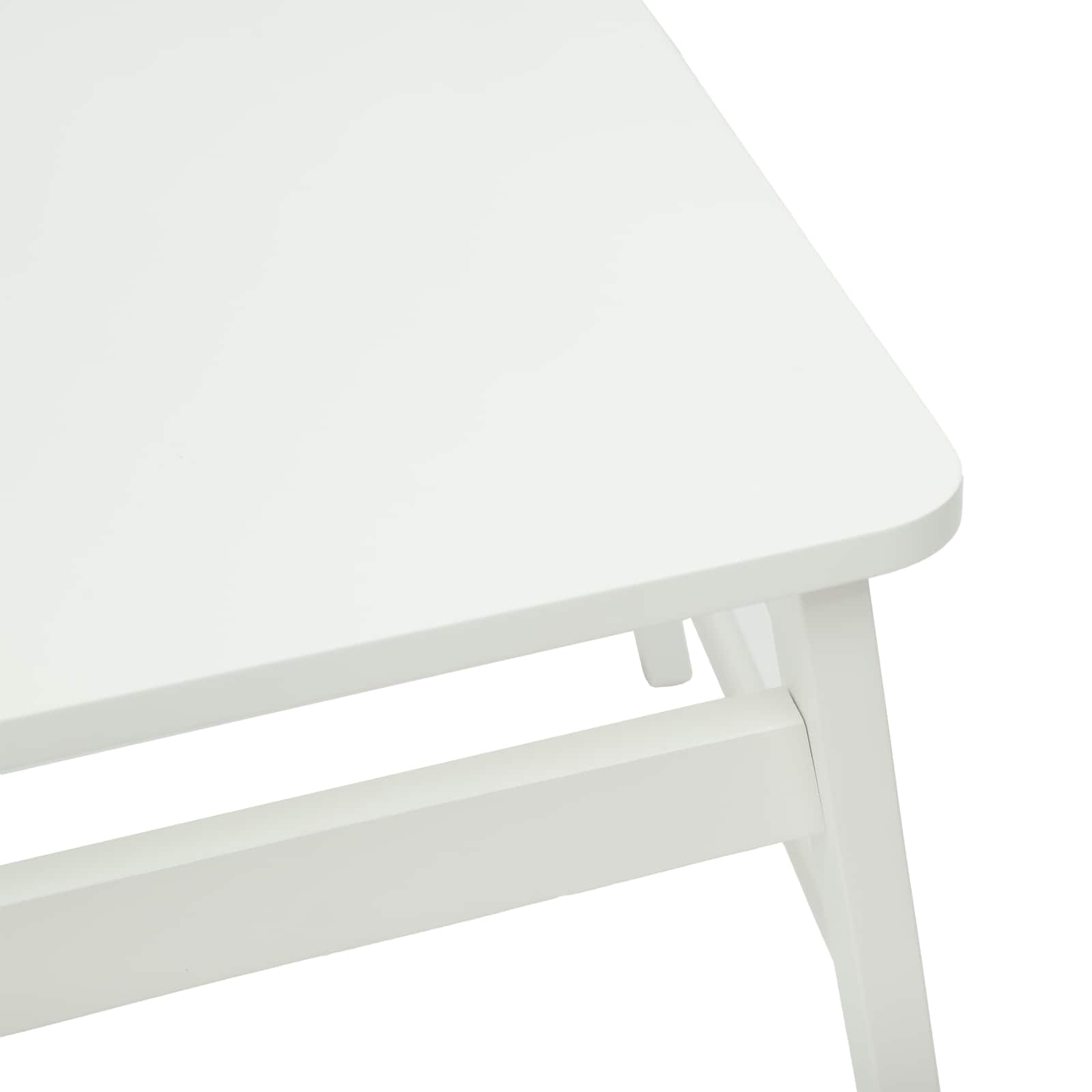 Spisestuestol 2 Pcs Hvit Solid Gummitre
