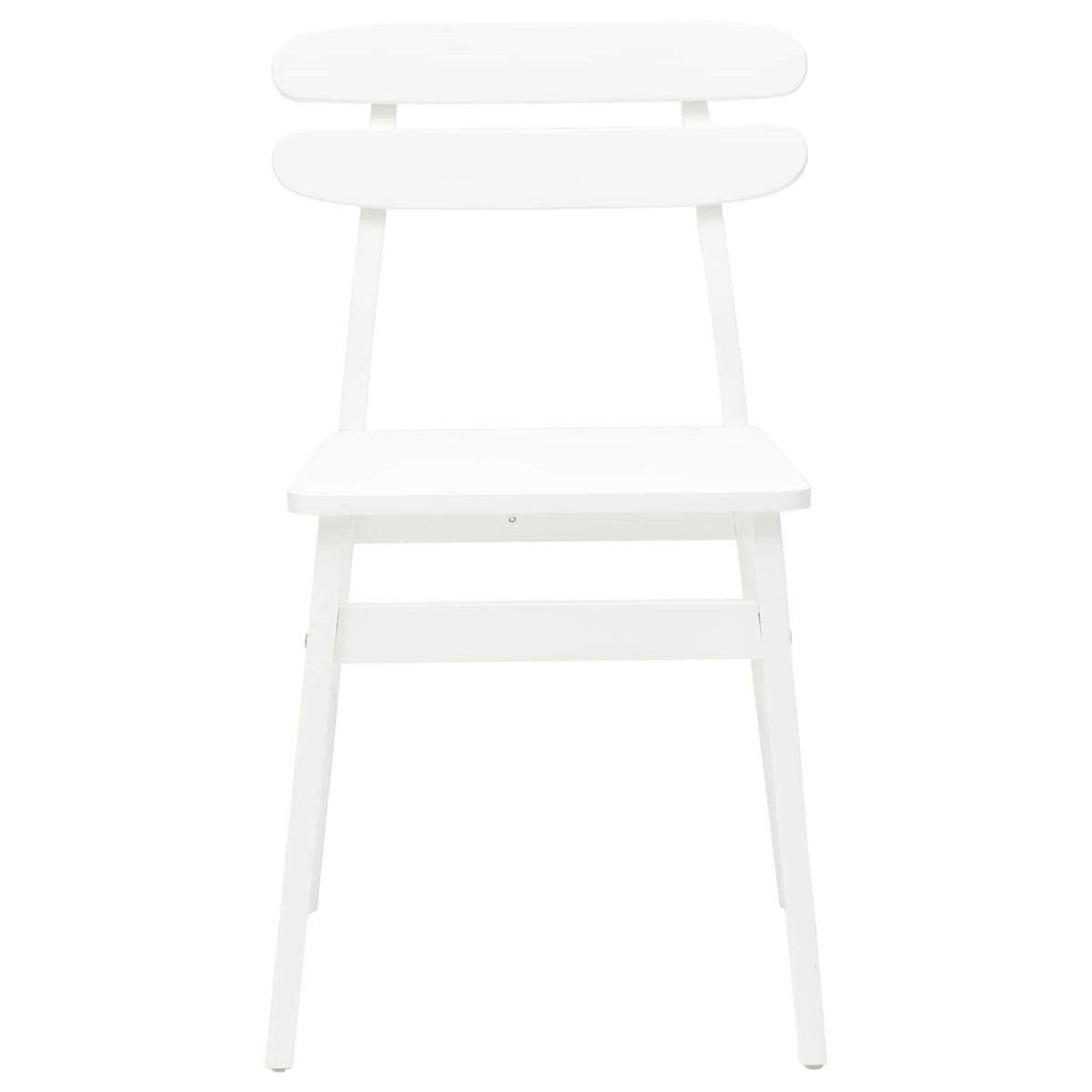 Spisestuestol 2 Pcs Hvit Solid Gummitre