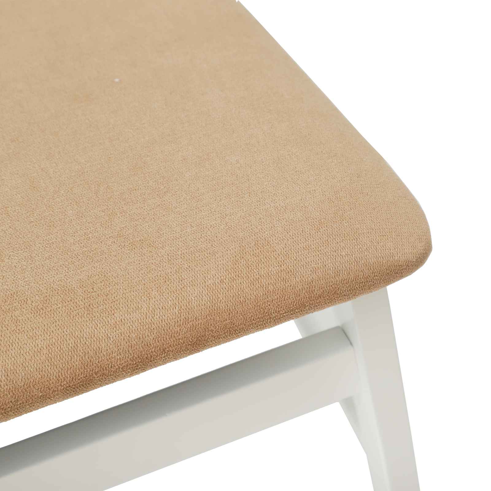 Spisestuestol 2 Pcs Hvit Og Brun Solid Gummitre