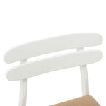 Spisestuestol 2 Pcs Hvit Og Brun Solid Gummitre