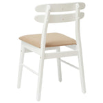 Spisestuestol 2 Pcs Hvit Og Brun Solid Gummitre