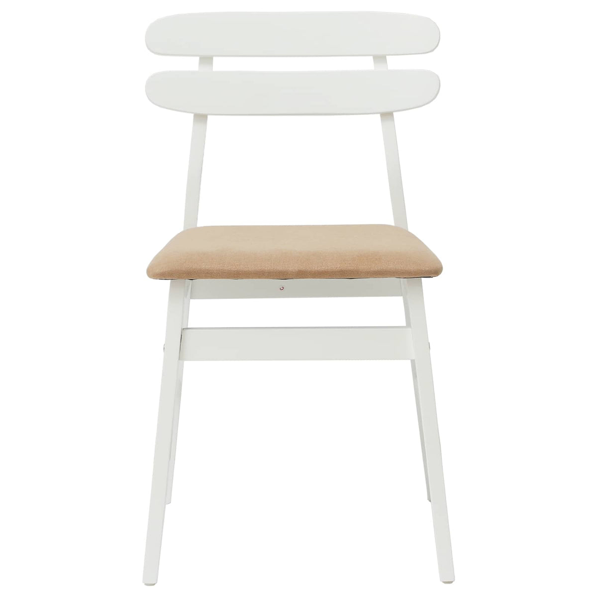 Spisestuestol 2 Pcs Hvit Og Brun Solid Gummitre