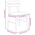 Spisestuestol 2 Pcs Hvit Og Brun Solid Gummitre