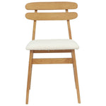 Spisestuestol 2 Pcs Naturlig Og Lys Solid Gummitre