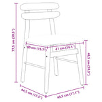 Spisestuestol 2 Pcs Naturlig Og Lys Solid Gummitre