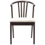 Spisestuestol 2 Pcs Lys Brun Og Lys Solid Gummitre