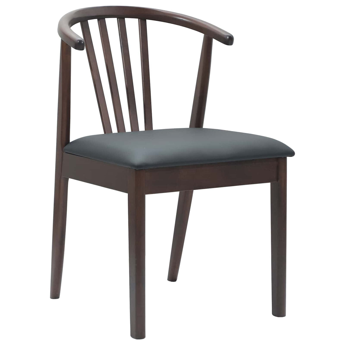 Spisestuestol 2 Pcs Lys Brun Og Svart Solid Gummitre
