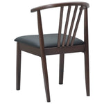 Spisestuestol 2 Pcs Lys Brun Og Svart Solid Gummitre